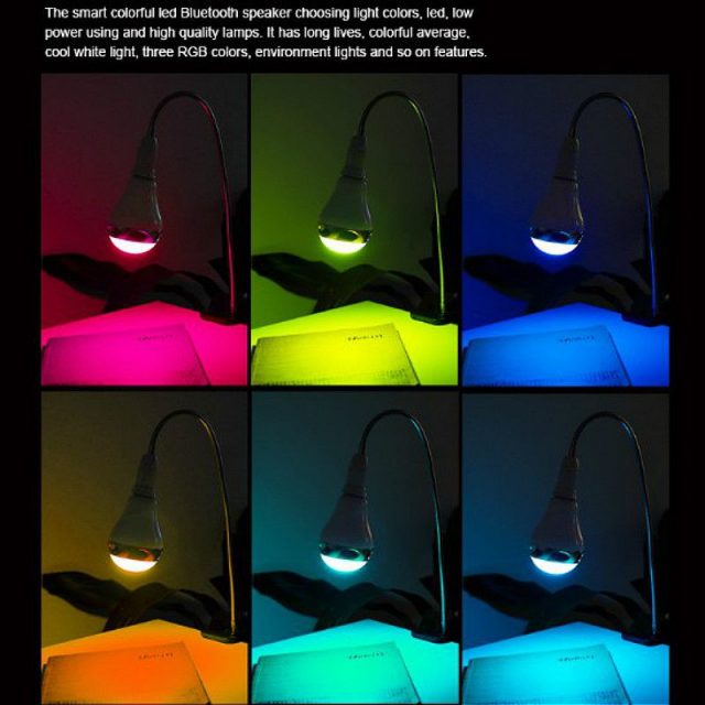 Bóng đèn led đổi màu theo nhạc kiêm loa bluetooth RGB-BT5